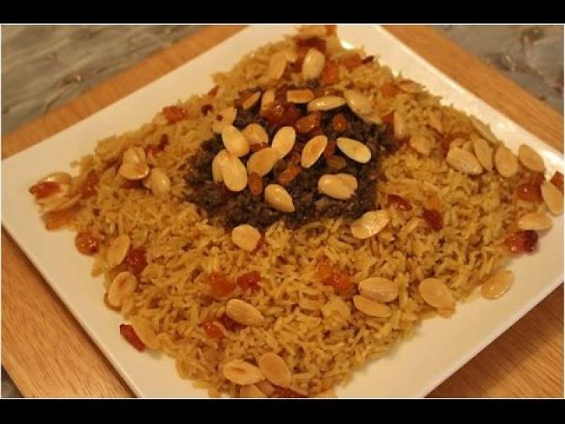 ارز بسمتي بالمكسرات